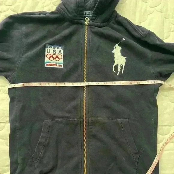 Polo Ralph Lauren Hoodie Official Team Sweater Olympic USA Logo 2010 size 14-15 - Picture 8 of 9